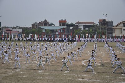 Màn đồng diễn võ thuật Karatedo